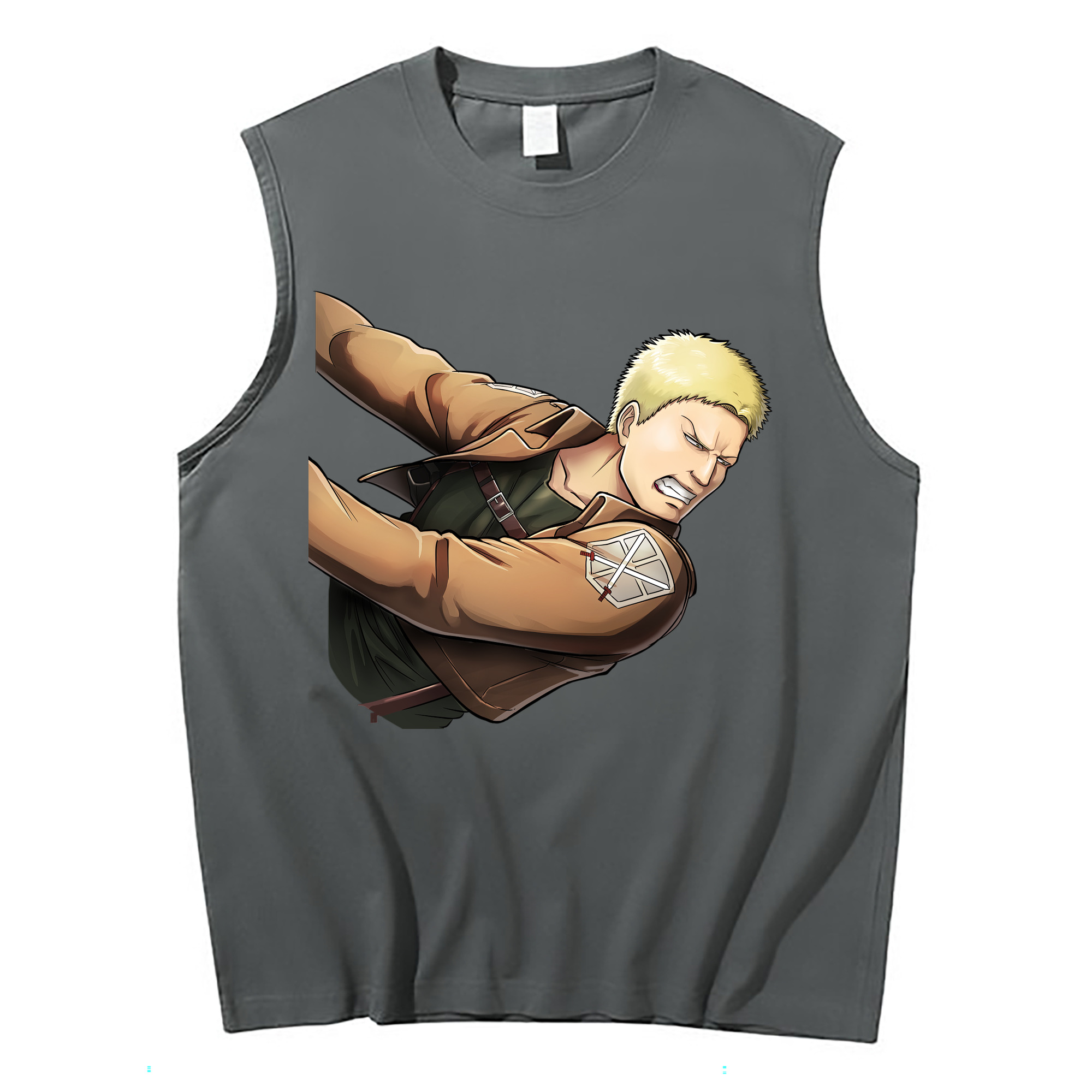 （画像用） 進撃の巨人 ライナー・ブラウン Attack on Titan Reiner Braun コットン100％タンクトップ（フロントプリント）